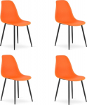 Leobert Krzesło WAT orange / black legs x 4