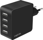 LogiLink Mobile Device Charger, Universal Black Ac Fast
