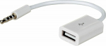 Adapter USB Akyga USB - Jack 3.5mm White (AK-AD-24)