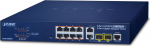 Planet 8-Port 10/100TX 802.3at High, Power POE + 2-Port Gigabit