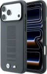 BMW M Case Blue Perfo Metal Logo MagSafe for iPhone 18 Pro Max / 17 Pro Max grey