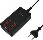 Logilink USB Ladeger&auml;t 8 Port, 44W, schwarz