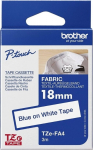 Brother TZe-FA4 - Gewebe - blue on white - Rolle (1.8 cm x 3 m)