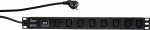 Logilink power strip 19" 8fach IEC320, schwarz