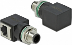 Delock Network adapter - 8-pole M12 (M) straight to RJ-45 (W)