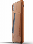 Kaitse&uuml;mbris kaarditaskuga Apple iPhone Xs Max, naturaalsest nahast, helepruun, Mujjo
