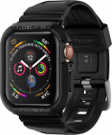 Kaitse&uuml;mbris kellarihmaga Rugged Armor Pro, Apple Watch Series 9 / 8 / 7 / SE (2024/2023/2022) / SE / 6 / 5 / 4 (45mm / 44mm), must, Spigen