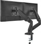 Up Up Premium Dual-Screen Monitor Arm 17-32", VESA 75x75, 100x100, Matte Black