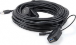 Equip Kabel USB-A3.0->A act. Expandability. St/Bu 15.00m schwarz