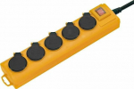 Brennenstuhl Super-Solid surge protection power strip 5 sockets 2 m Yellow (1159904225)