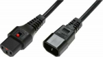 MicroConnect Powercord C13 IEC Lock - C14, black 4m, PC1070