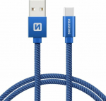 Kabel USB Swissten USB-A - USB-C 2 m Niebieski (71521308)