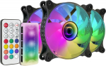 Mars Gaming MF-3DKIT Infinity Mirror ARGB 120mm Remote Control Computer Cooler Kit