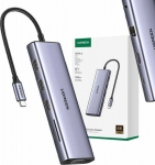 Adapter USB Ugreen Adapter 10w1 UGREEN CM498 Hub USB do 3x USB-A 3.0, HDMI, VGA, RJ45, SD/TF, AUX3.5mm, PD Converter