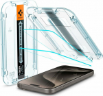Spigen Tempered glass. Glas.TR EZ Fit on iPhone 15 Pro - 2 szt