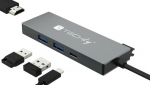 Techly Hub USB-C 4 in 1