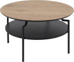 Coffee table GOLDINGTON D80xH45cm, oak/black