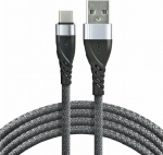Kabel USB EverActive USB-A - USB-C 2 m Szary (CBB-2CG)
