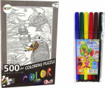 LeanToys Puzzle Do Coloring 500 Fish Elements Ocean