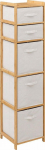 5five Tall bamboo shelf TIDY z 5 fabric baskets, wys. 144.3 cm