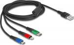 DELOCK USB 3in1 Ladekabel f&uuml;r Lightning/Micro-USB/USB C 2m