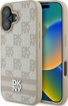 DKNY DKNY DKHCP16SPCPTSSP iPhone 16 6.1'' pink/pink hardcase Checkered Pattern & Printed Stripes