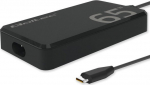 Qoltec 65W GaN Super Fast SLIM | PD | 5-20V | 3.25A | USB-C 3.1 | Laptop | MacBook |Smartfon | + kabel