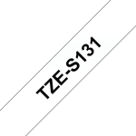 Brother TZE-S131 LAMINATED TAPE M 8M 8M, BLACK ON CLEAR EXTRA-STRONG