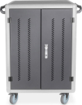 Digitus | Black | Charging Trolley 30 Notebooks / Tablets up to 16" | Pressure lock system with swiveling lever handle on the front and back door, lockable; Safety plug socket with switch on the side