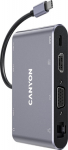 CANYON DS-14 8in1 4k USB-C Dark Grey