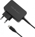 Qoltec GaN POWER PRO | 1xUSB-C | 45W | 5-20V | 2.25-3A | Czarna - Charger