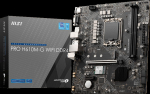 MSI PRO H610M-G WIFI DDR4 | Processor family Intel | Processor socket LGA1700 | DDR4 | Supported hard disk drive interfaces SATA, M.2 | Number of SATA connectors 4