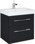 Cersanit AQ.401-164348 / AQUAFORM / MADRID / WALL-HUNG WASHBASIN CABINET 2S 60X41.8X54 BLACK HG PDW/