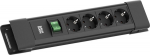 Bachmann CONNECTUS 4xCEE7/3 1xSchalter 2.0m CEE7/7 Schwarz