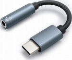 Adapter USB Qoltec USB-C - Jack 3.5mm Szary (51786)