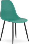 Leobert Scandinavian green chair WAT black legs for kitchen office loft