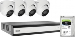 ABUS Security Center TVVR33843D Complete set with 4 analog mini dome cameras+ Recorder