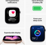 Apple Watch 11 GPS + Cellular 42mm Sport Band S/M, rose gold/light blush (MF8E4ET/A)