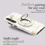 MIO White Roses Magsafe Case Compatible Ring Holder