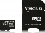 SD microSD Card 16GB Transcend SDHC Class10 w/adapter