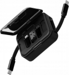 Kabel USB Energea USB-A - USB-C + microUSB + Lightning 1 m Czarny