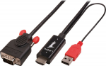 LINDY HDMI an VGA Cable with USB Typ A for electricity 1080p 2m