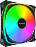 Montech AX120 PRO PWM L&uuml;fter, ARGB - 3er-Pack, 120mm, schwarz