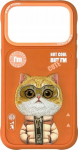 Nimmy Case Cool&Cute Cat do iPhone 17 Pro Max orange