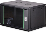 Digitus Wall-mounted network cabinet Dynamic 19" 7U rack 385x600x450mm, door glass, czarna, not folded, 60kg