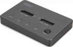 Digitus Disk docking station with cloning function | USB-C 3.2 Gen2 10Gbps | SSD M.2 NVMe (max. 2x 4TB) | Function Offline Clone | Czarna