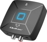 QOLTEC 56981 Wireless Audio HiFi Home and Car Transmitter Receiver Bluetooth 6.0 NFC 2 x RCA 1 x 3.5mm MiniJack Microphone