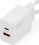 Digitus Charger 20W | 1x USB-C, 1x USB-A | PD 3.0, QC 3.0 | White