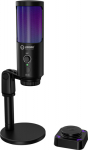 LORGAR SMP40, RGB Microphone with external mute button and metal stand, Black