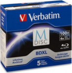 Verbatim M-Disc - 5 x M-DISC BDXL - 100 GB 6x - Jewel Case (Schachtel)
